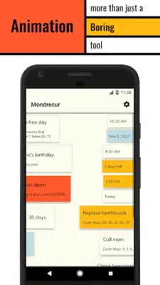 Mondrecur - Reminder & Day Counter Manager android App screenshot 0