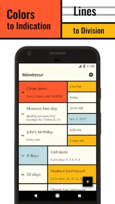 Mondrecur - Reminder & Day Counter Manager android App screenshot 3